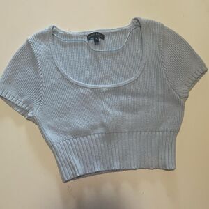 Blue Sweater Crop-top